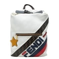 thumbnail image 1 of Pre-Owned Fendi x FILA Mania Zucca Backpack, White Multicolor Leather, Women's FENDI, 1 of 10