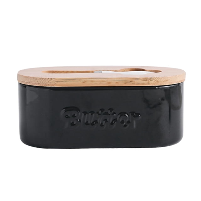 de de cerámica con almacenamiento para Negro Sunnimix Recipiente de limpieza