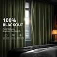 thumbnail image 3 of Half Price Drapes Signature Hunter Green Velvet Blackout Curtains For Bedrooms (1 Panel), 50WX 84L, 3 of 11