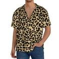thumbnail image 3 of Fotbe Leopard Print print Short Sleeve Button Down Shirts for Men Casual Summer Beach Wrinkle Free Shirt-4X-Large, 3 of 7