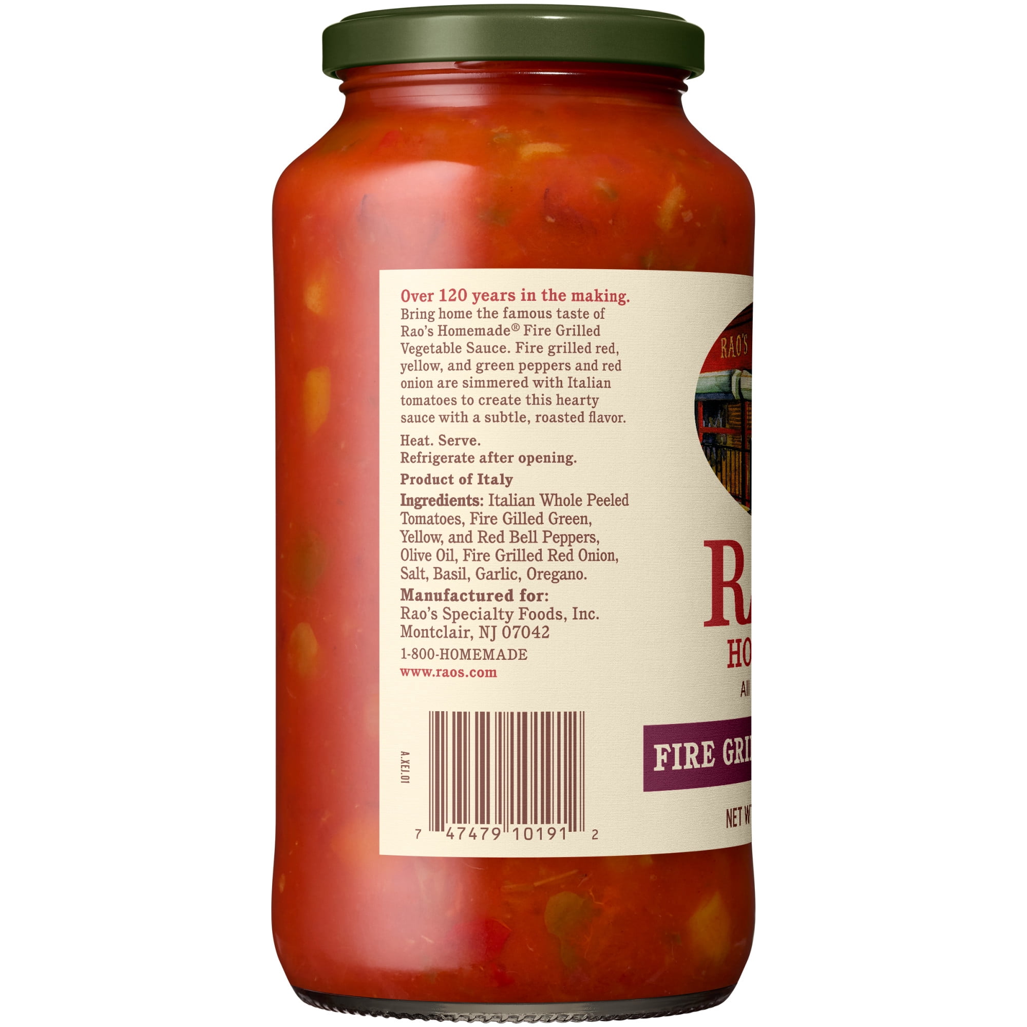 Rao's Homemade Fire Grilled Vegetable Sauce Made with Italian Tomatoes, 24 oz