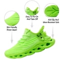 thumbnail image 2 of Zapatillas para correr, caminar, tenis, carretera, deportivas, informales, a la moda, gimnasio, senderismo, para hombre, zapatillas de trabajo, transpirables, cómodas, ligeras, verdes, 2 of 5
