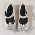 thumbnail image 2 of Mepaouo Girls Princess Mary Jane Rhinestone Jelly Shoes Flats Toddler Little Kids Dress Slip on Loafers, 2 of 4