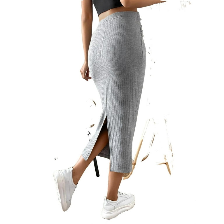 Grey maternity pencil skirt sale