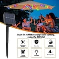 thumbnail image 4 of Solar Umbrella Lights 104 LEDs Parasol String Lights IP67 Waterproof Patio Umbrella Lights  Auto ON/OFF LED Parasol String Lights for Patio Garden Camping Party Decoration, 4 of 10