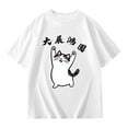 thumbnail image 4 of LUOGENLI Kids Girls T Shirt Casual Relaxed Fit Short Sleeve Tee with Print ComfortableTop for Kids Toddler and Youth White Size 5-6 Years, 4 of 4