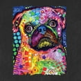 thumbnail image 2 of Funny Neon Pug | Dean Russo Art Animal Lover Tri-Blend Racerback Tank Top, Vintage Black, X-Large, 2 of 6