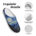 thumbnail image 5 of Lsque The Starry Night Pattern Womens Comfort Cotton on Scuff With Memory Foam and Anti-skid Sole Slipper-40/41, 5 of 7