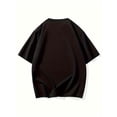 thumbnail image 3 of Mens Alphabetic Graphic Print Tees - Soft Crew Neck, Comfort Fit, Slight Stretch Knitted Fabric, Casual Summer T-Shirts for Adults Tee For Adult, Men, Women, Teen, Teenager, Adolescent, Youth, 3 of 5