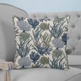 thumbnail image 4 of Pillow Covers 20x20 Set of 2, Blue Coral Coastal Square Throw Pillow Covers for Couch/Sofa/Living Room, Summer Beach Nautical Ocean Decorative Soft Pillowcases for Couch Throw Pillows, 4 of 7
