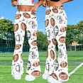thumbnail image 5 of Xdegoge High Waisted Flare Leggings for Women Stretchy Bell Bottoms Vintage Football Print Comfy Casual Workout Yoga Pants Game Day Trousers, 5 of 9