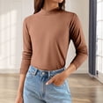 thumbnail image 2 of Long Sleeve Shirts for Women Crew Neck Shirts for Women Cute Tops for Women Casual Tops for Women Business Professional Tops for Women Slim Fit Tops Basic Tees for Women, 2 of 6