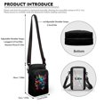 thumbnail image 6 of HELLHERO Glowing Skull Colorful Butterflies Travel Crossbody Purse Polyester Adjustable Strap for Outdoor Daily Use, 6 of 7