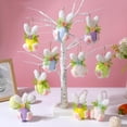 thumbnail image 4 of Twfbrm Easter Bunny Hanging Ornaments, Easter Decorations 4.7 inch Pastel Flocked Easter Eggs with Bunny Ears, Shatterproof Spring Decorative Plush Eggs Pendants for Tree, Wall, Doors & Mantels, 4 of 9