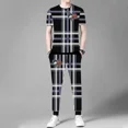 thumbnail image 2 of Conjunto deportivo de chándal de alta calidad para hombre, camiseta de lujo, pantalones deportivos, conjuntos de ropa negra para hombre, tendencia 2024, verano fresco, 2 of 5