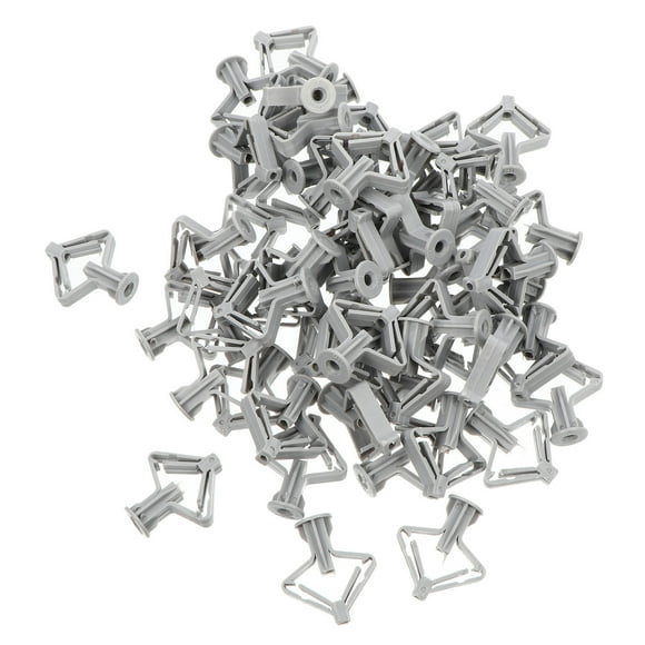 TEHAUX Ensemble de 200 Ancrages Papillon pour Réparation de Cloison Sèche Gris Pâle pour Montage Mural