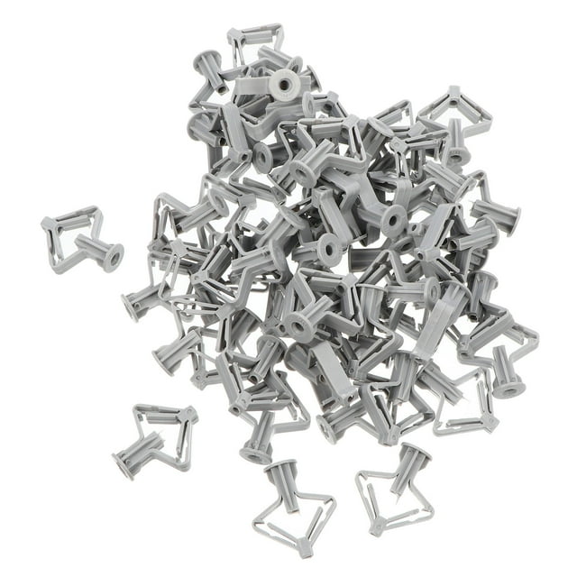 TEHAUX Ensemble de 200 Ancrages Papillon pour Réparation de Cloison Sèche Gris Pâle pour Montage Mural