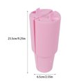 thumbnail image 2 of Moyic El revestimiento de la taza de bebidas de gel de sílice puede contener 2 bebidas diferentes, sin derrames, fácil de limpiar, silicona Teteras cian, 2 of 6