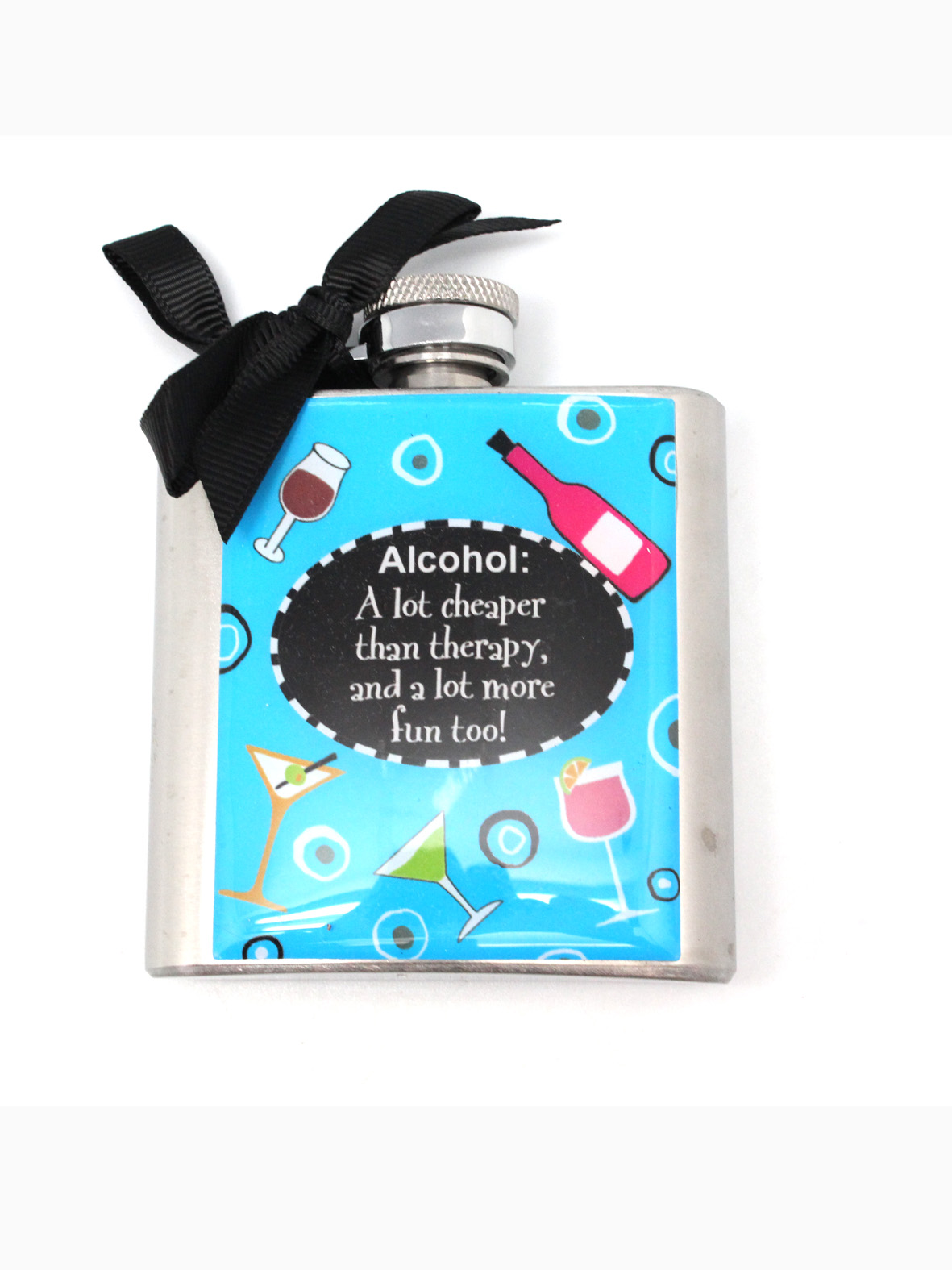 Alcohol Is a Lot Cheaper Than Therapy Travel Flask by Ganz