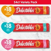 Hartz Delectables Squeeze up Lickable Wet Cat Treat Flavor Variety Pack, 0.5oz Tube (54 Count)