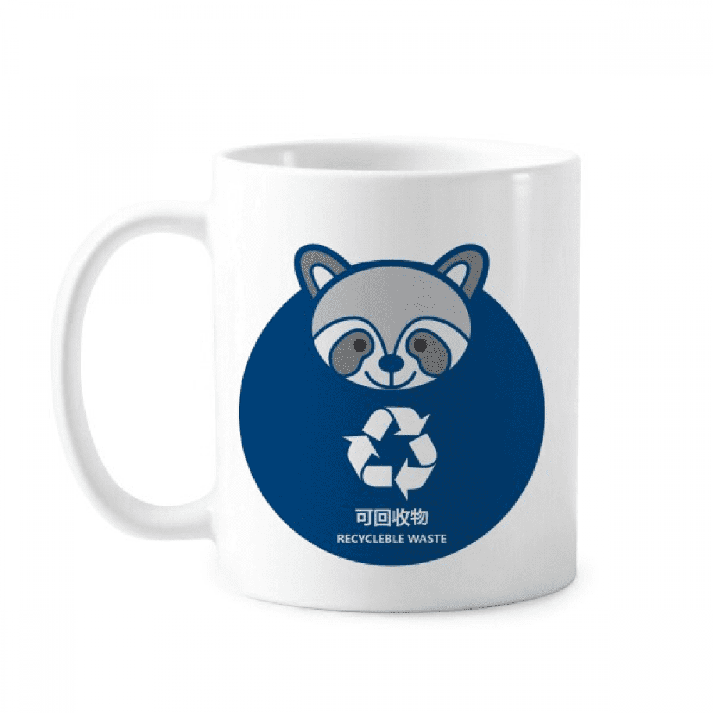 Recyclable Raccoon Waste Classification Mug Pottery Cerac Coffee