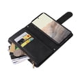 thumbnail image 4 of Case for Google Pixel 6 Pro 5G Cover Zipper Pocket Wallet Case Magnetic Protective - Black, 4 of 5
