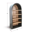 thumbnail image 5 of Pemberly Row Modern / Contemporary Arched Solid Wood Bookcase in Black, 5 of 5