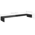 thumbnail image 4 of vidaXL TV Stand/Monitor Riser Glass Black 120x30x13 cm, 4 of 4