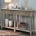 thumbnail image 3 of P PURLOVE Retro Console Table Sofa Table for Entryway with Drawers and Shelf Living Room Table (Grey Wash), 3 of 4