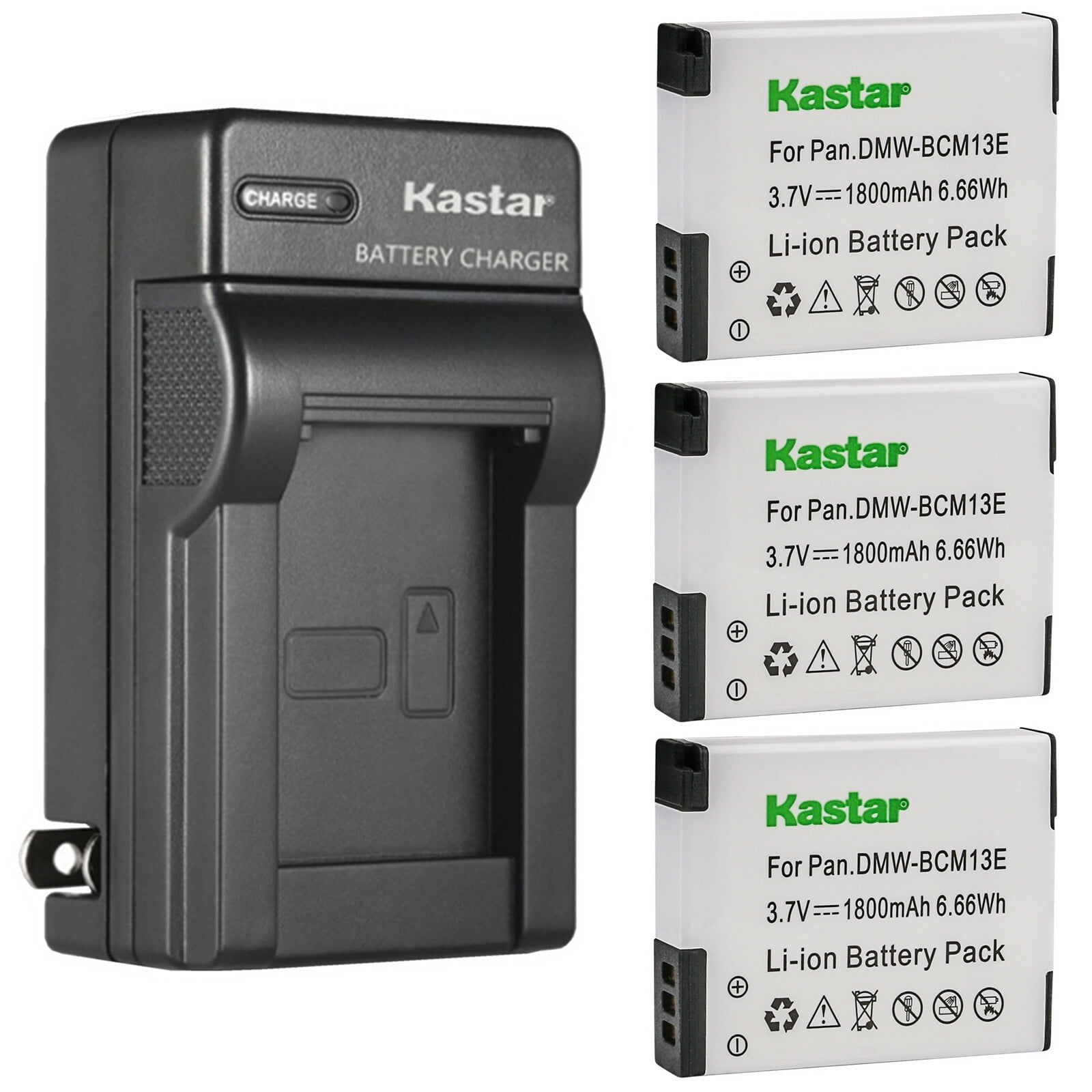 Kastar 3-Pack Battery and AC Wall Charger Replacement for Panasonic Lumix DMC-TZ40 DMC-TZ40K DMC-TZ40R DMC-TZ40S DMC-TZ40W Lumix DMC-TZ41 Lumix DMC-TZ55 Lumix DMC-TZ57 Lumix DMC-TZ60 Camera