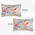 thumbnail image 4 of Haiem Pillowcase for Hair and Skin Queen - Passport Stamp Printed Soft Pillowcase with Envelope Closure-20"x30", 4 of 9