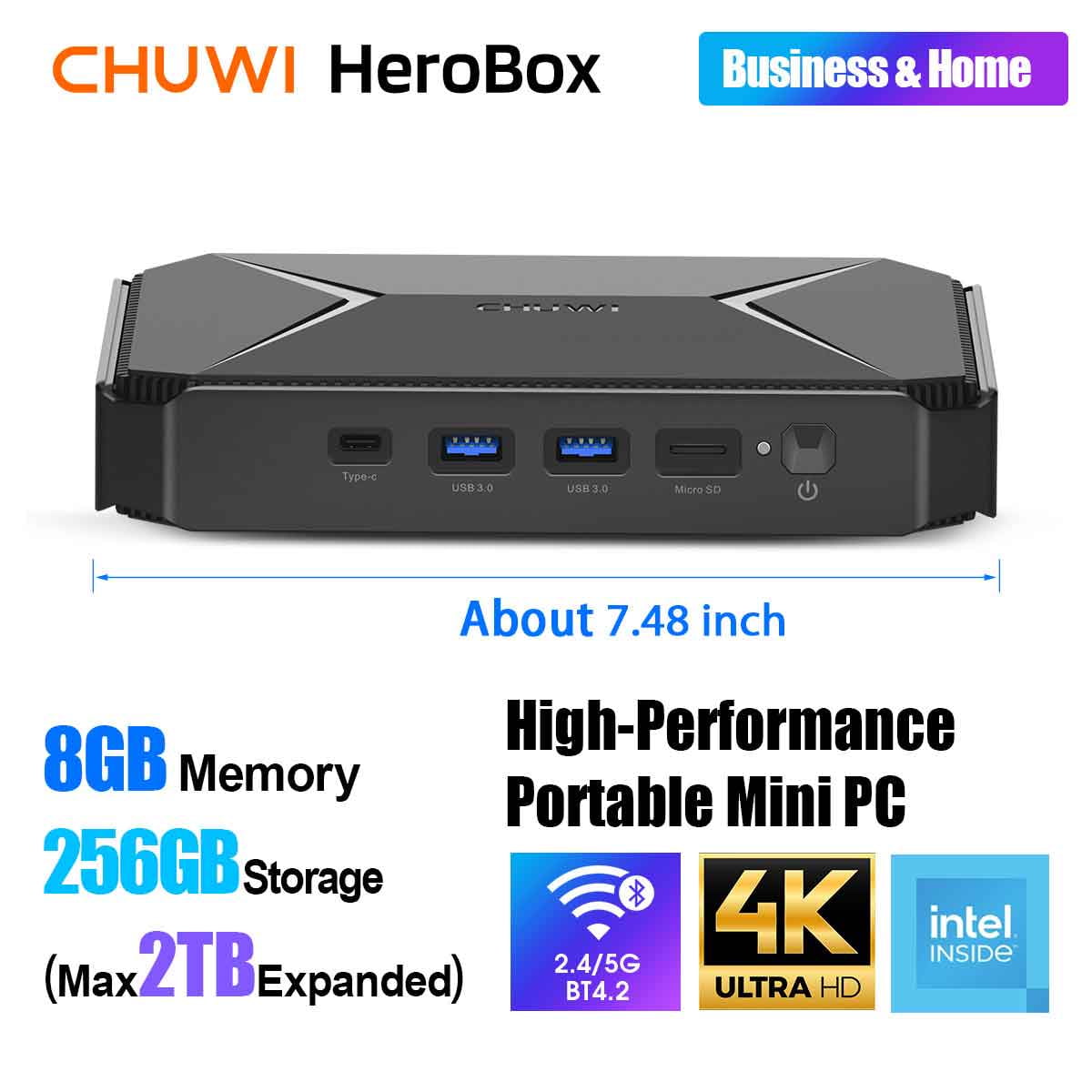 安い人気 CHUWI HeroBox Mini Pc 8GB+256GB SSD q8gKe-m94367998274 