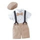 thumbnail image 1 of traje de ropa para niños,Traje de ropa para bebé niño con gorro 3-24 meses,Vestido Caballero Mameluco Pajarita 12 Meses 18 Meses,Accesorio para fotografía de traje de boda Altura 80 a 90cm, 1 of 9