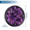 thumbnail image 3 of Voice Activated Clock with Glow Light 12 Inch Large Silent Wall Clock Battery Operated for Home Decor Glowing Purple Butterfly, 3 of 8