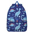 thumbnail image 1 of Watercolor Dinosaur Print Backpack – Flying Cartoon Dino Pattern Daypack for School and Travel Use, 1 of 5