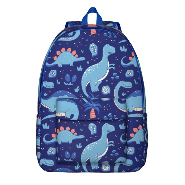 Watercolor Dinosaur Print Backpack – Flying Cartoon Dino Pattern Daypack for School and Travel Use