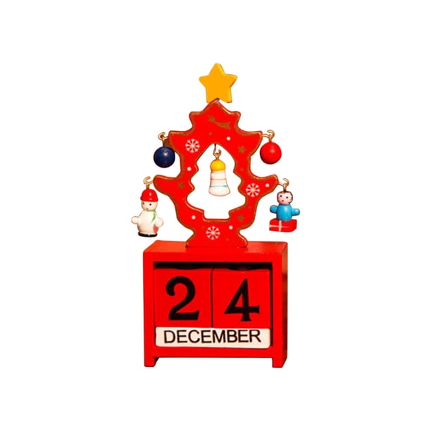 Xihbxyly Artículos Prime con Entrega Hoy Calendario Navideño de Madera Adorno Navideño Decoración Del Hogar Regalo