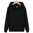 thumbnail image 2 of new men's and women's sweatshirt hoodie fleece solid color sweatshirt-Army Green-S, 2 of 7