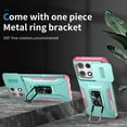 thumbnail image 2 of Allytechgroup for Motorola Moto G 2025 Case, Sliding Camera Lens Cover Military Grade Protection Stand Bracket Bumper Rugged TPU PC Phone Case for Motorola Moto G (2025), Green, 2 of 8