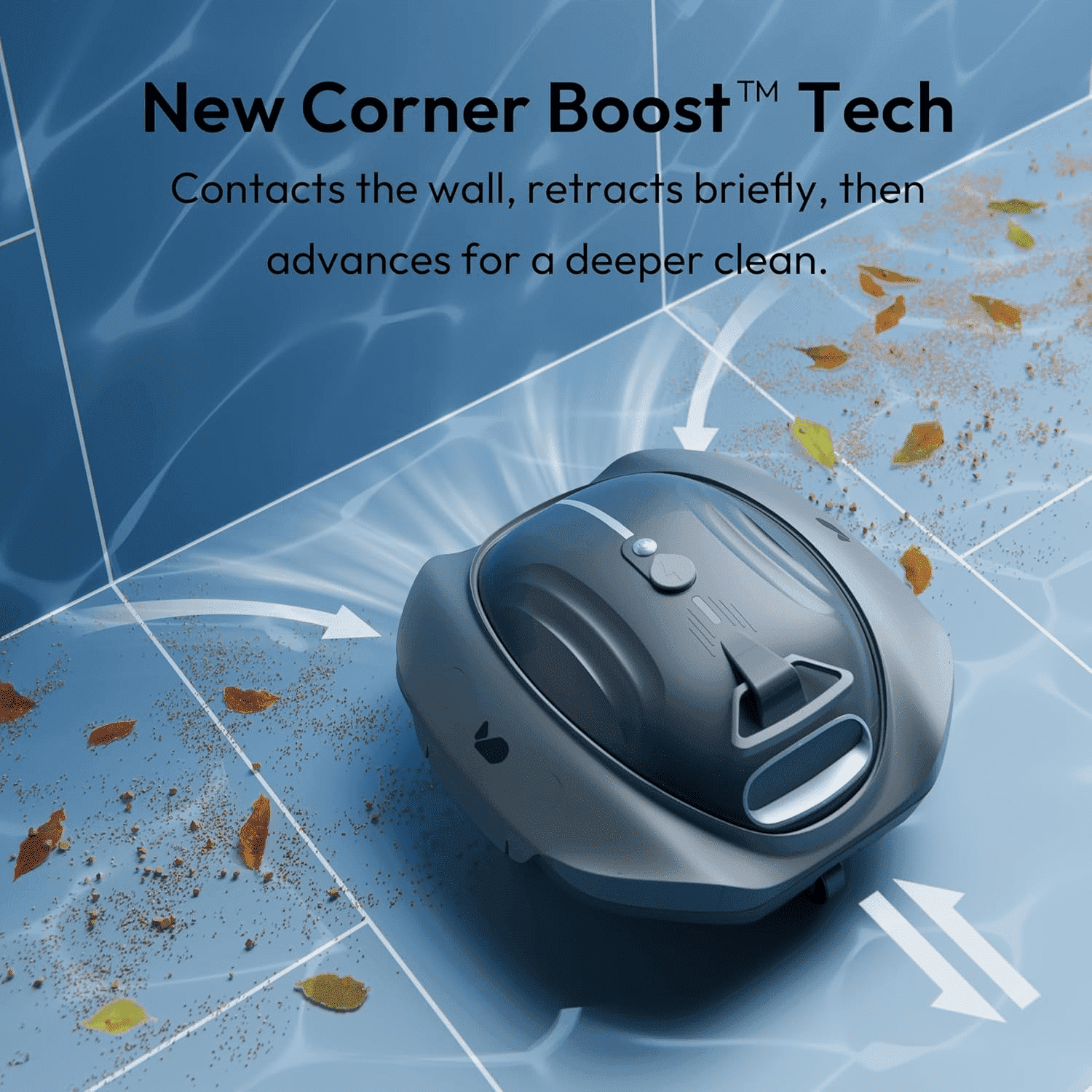 Bubot 300P Cordless Automatic Pool Cleaner Robot – Powerful Pool Vacuum with Superior Suction, DirtLock Tech, Self-Parking, LED Indicator, Fast Charging