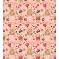 thumbnail image 3 of Valentines King Size Duvet Cover Set, Cute Teddy Bears Celebrating Your Happy Valentines Day Cakes Balloons, Decorative 3 Piece Bedding Set with 2 Pillow Shams, Coral Brown Peach, by Ambesonne, 3 of 3