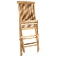 thumbnail image 6 of Safavieh Marcus Outdoor Teak Wood Folding Chair - Set of 2, Natural, 6 of 13