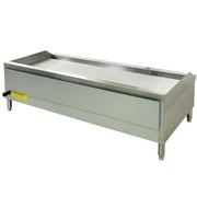 60 in. Commercial Five Burner Thermostat Stainless Steel Griddle 150,000BTU Countertop Flat Top Grill Natural Gas