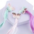 thumbnail image 3 of Claire's Tween Girls' Multi-Color Glitter Butterfly Faux Hair Clips Set, Cute Gift, 6 Pack, 76782, 3 of 6