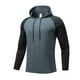 thumbnail image 1 of Blusa con capucha de manga larga para hombre, color a juego, con cordón ajustable, sudadera con capucha para hombre, blusa de poliéster, 1 of 3