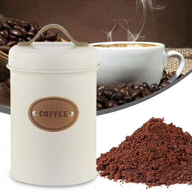 Recipiente para café, tarro para especias, nueces, organizador de alimentos con tapa hermética, recipiente de almacenamiento para despensa, cafetería, , beige Macarena contenedor de almacenamiento de café
