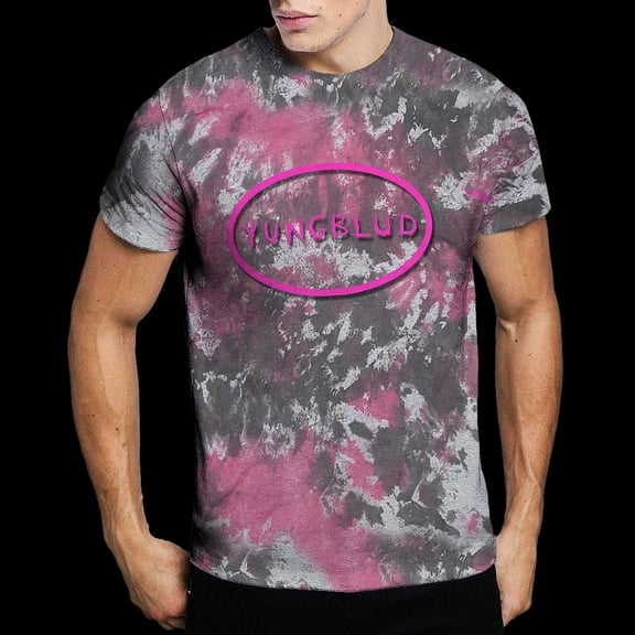 Yungblud Unisex T-Shirt: Scratch Logo Oval (Dip-Dye)