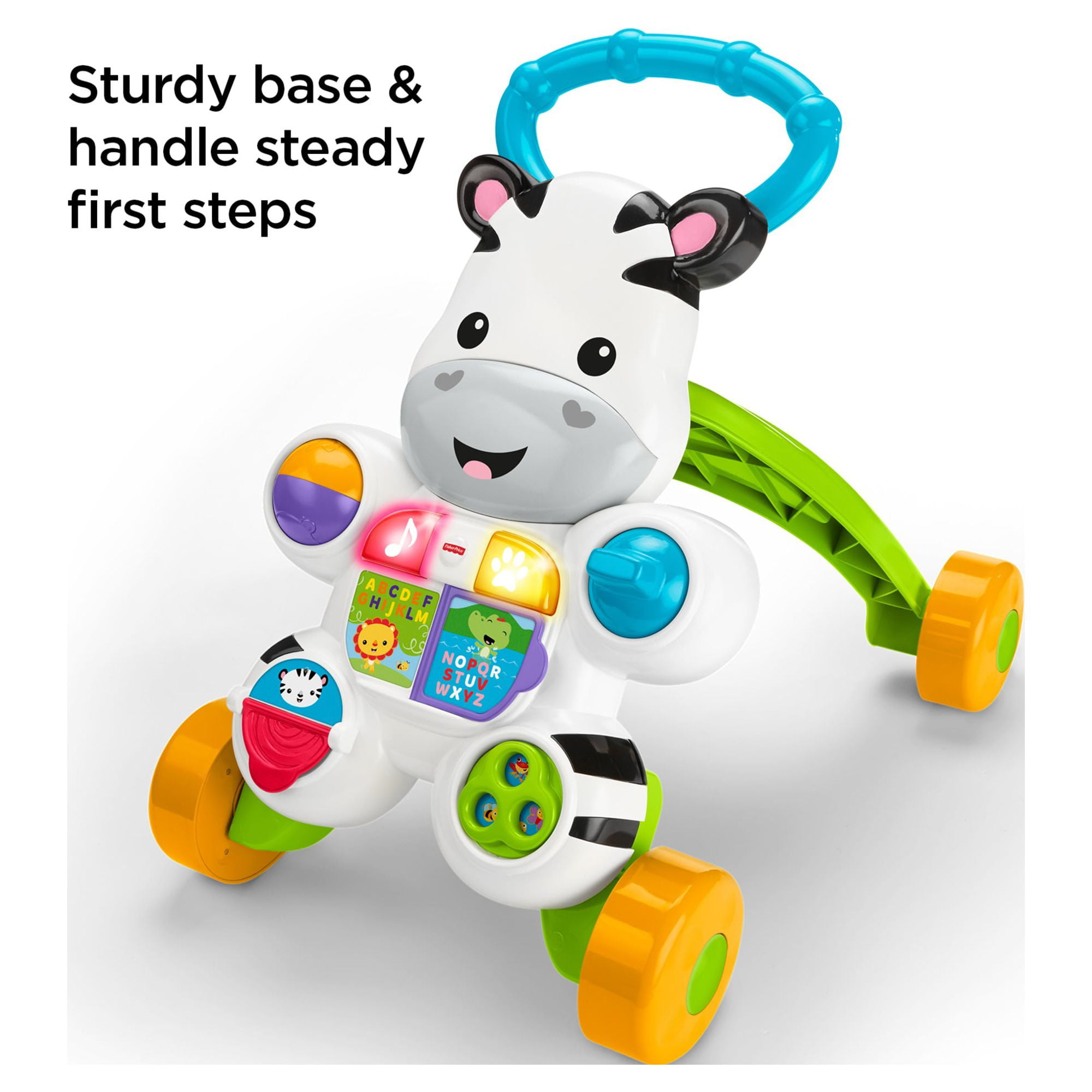 Fisher-Price Baby Walker with Lights Music and Activities, Learn with Me Zebra Walker