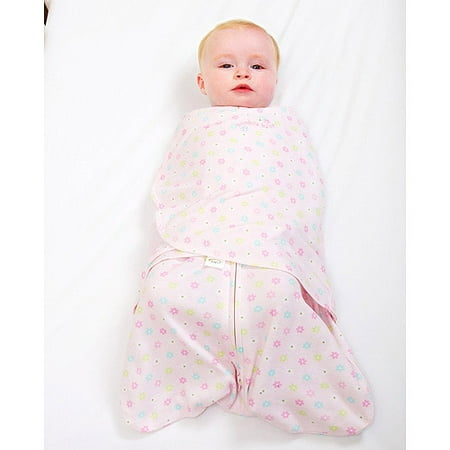 Halo - SleepSack Swaddle Wearable Cotton Blanket, Pink Daisy Print