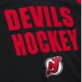 thumbnail image 3 of Men's Mitchell & Ness  Black/Red New Jersey Devils Legendary Slub Raglan Long Sleeve T-Shirt, 3 of 5